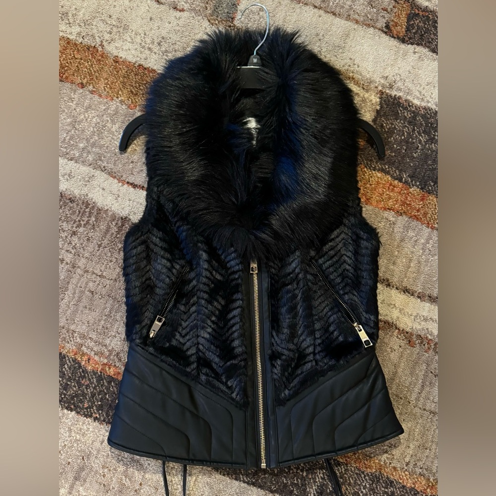 GUESS faux leather vest